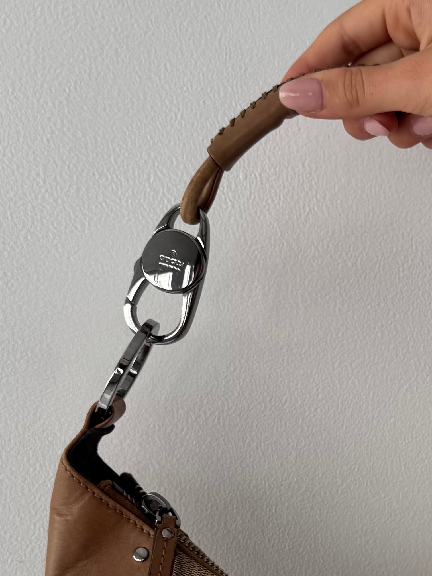 Gucci Canvas & Leather Hobo Bag