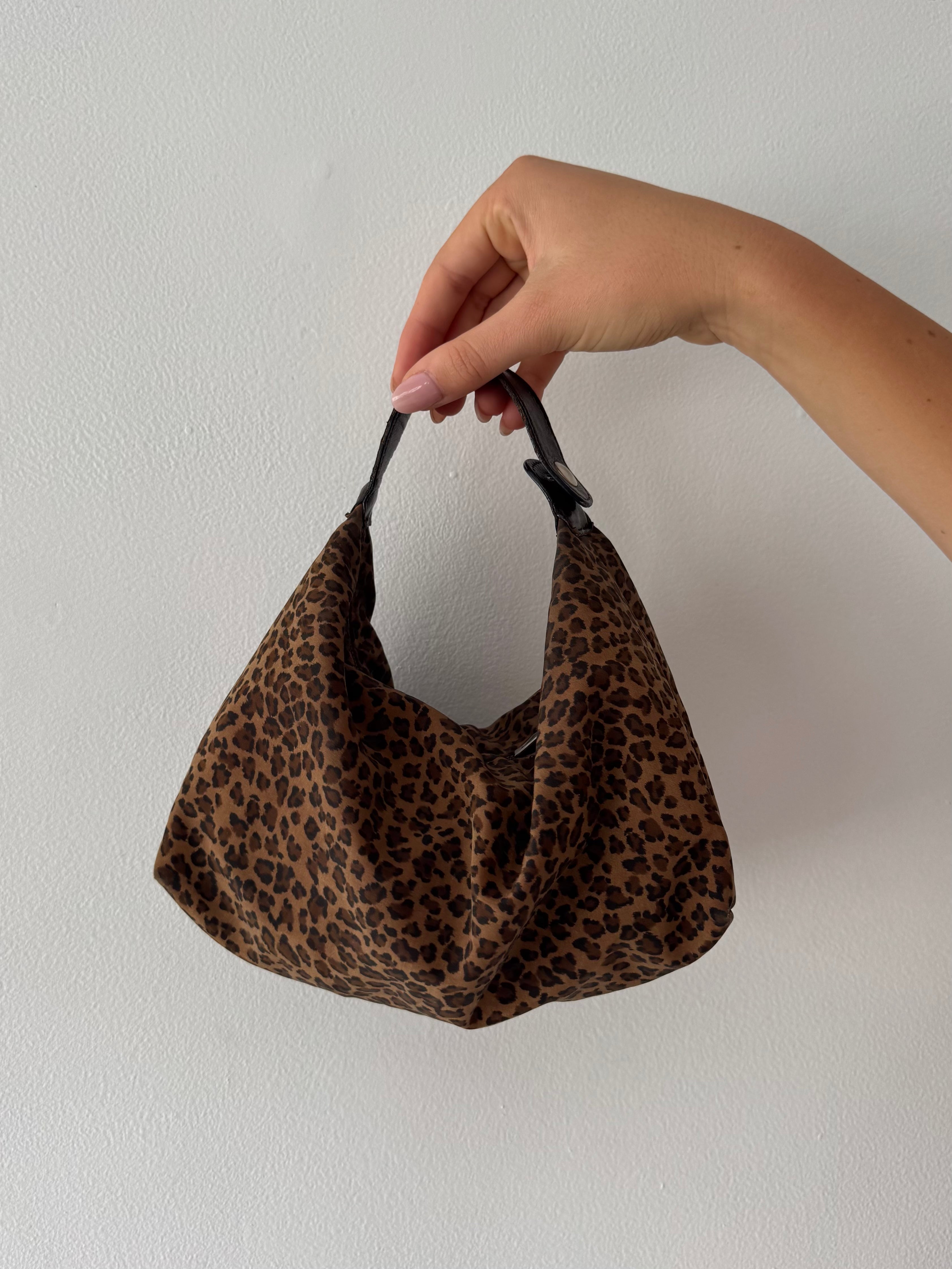 Bottega Veneta Leopard Print Mini Hobo Bag
