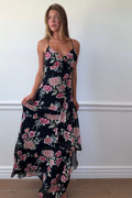 Chelsea Nites Beaded Multicolor Floral Dress