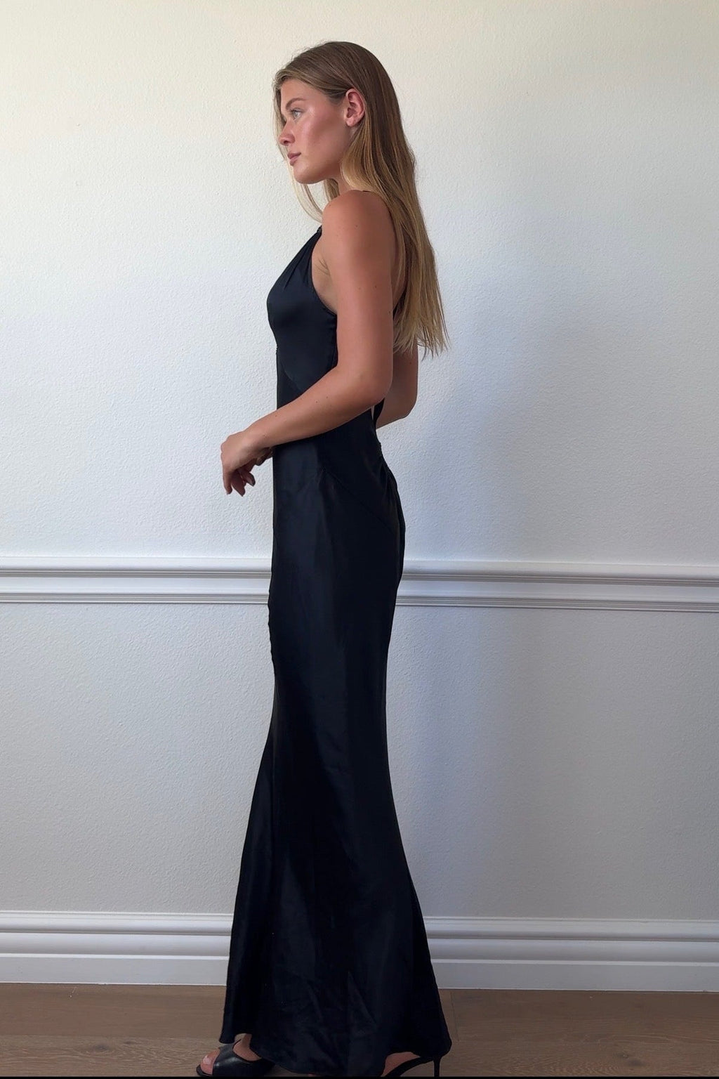 Express 100% Silk Beaded Gown