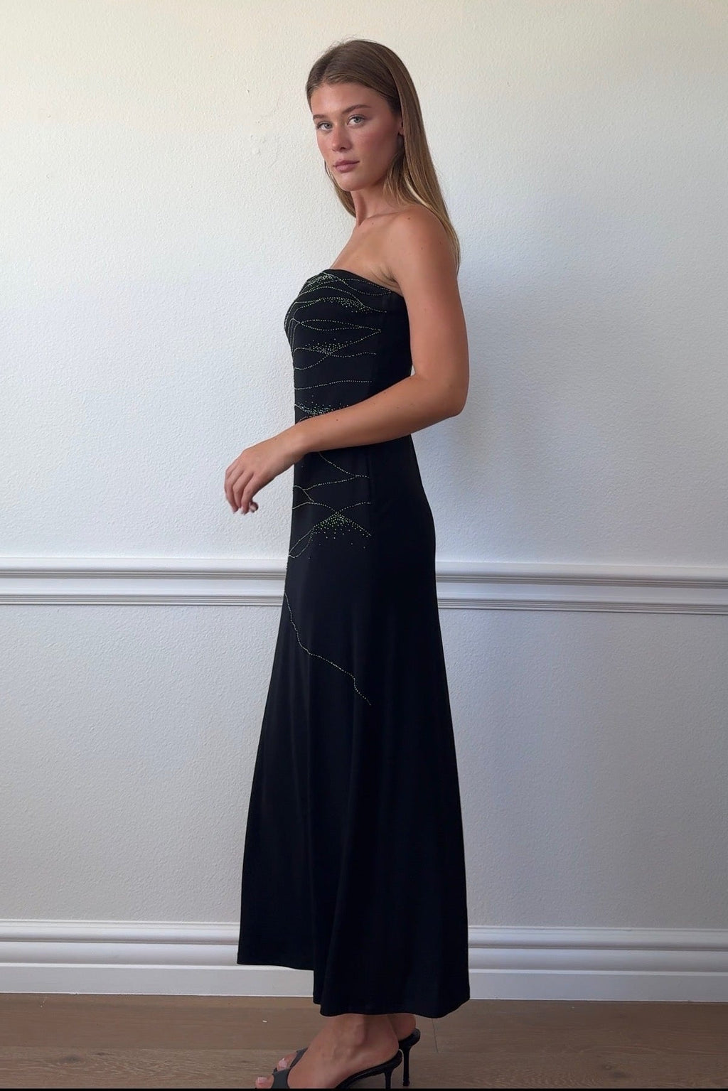 Cache Strapless Beaded Dress