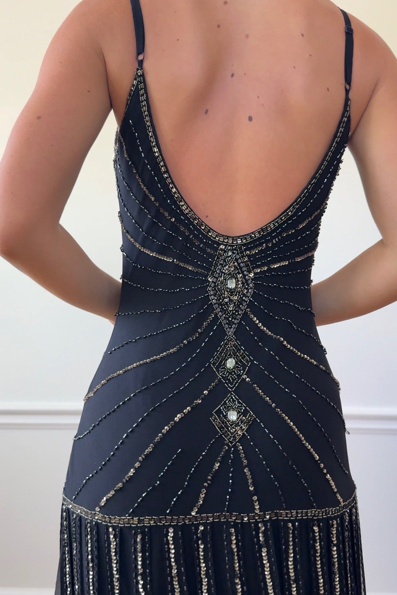 Sue Wong 100% Silk Beaded Dress
