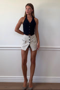 BEBE Embellished Skort with Cheetah Print Shorts