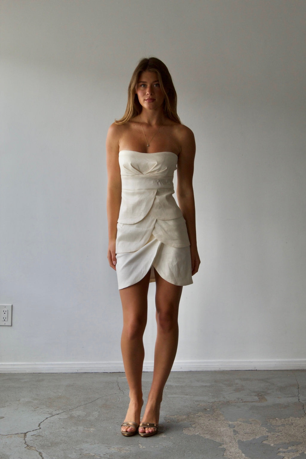 Mystic Strapless Ruched Mini Dress