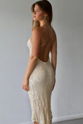 Tailors Sequin Open Back Midi Dress