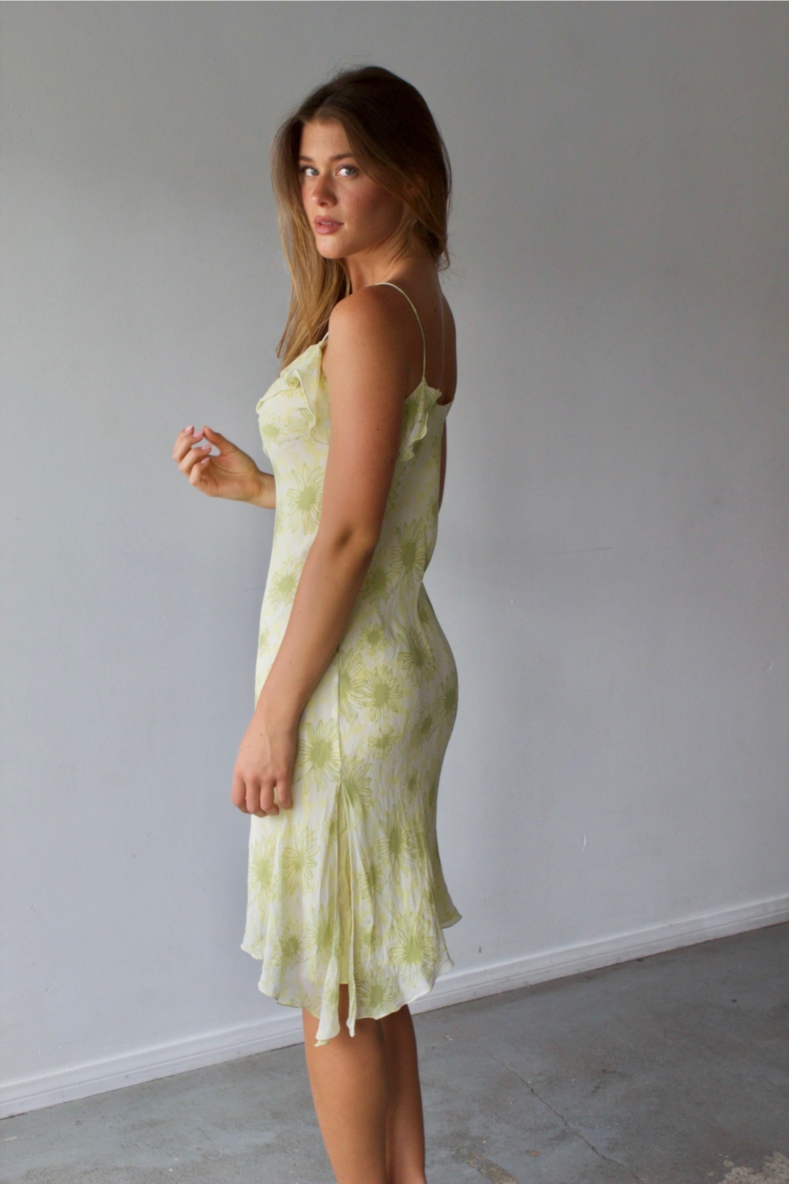 Max Edition Floral Ruffle Midi Dress