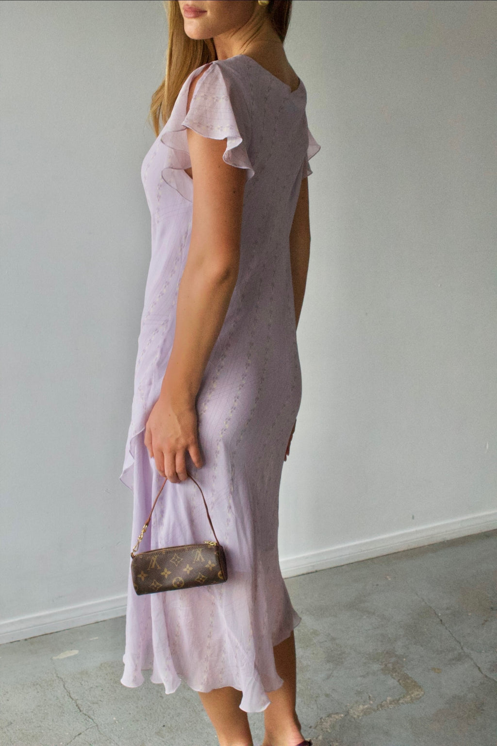 Jaclyn Smith Collection Silk Cowl Neck Midi Dress
