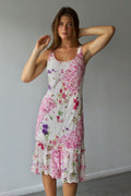 Bella Blue Floral Beaded Dress