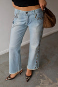 Cheetah Print Woven Jeans by Clio Petites