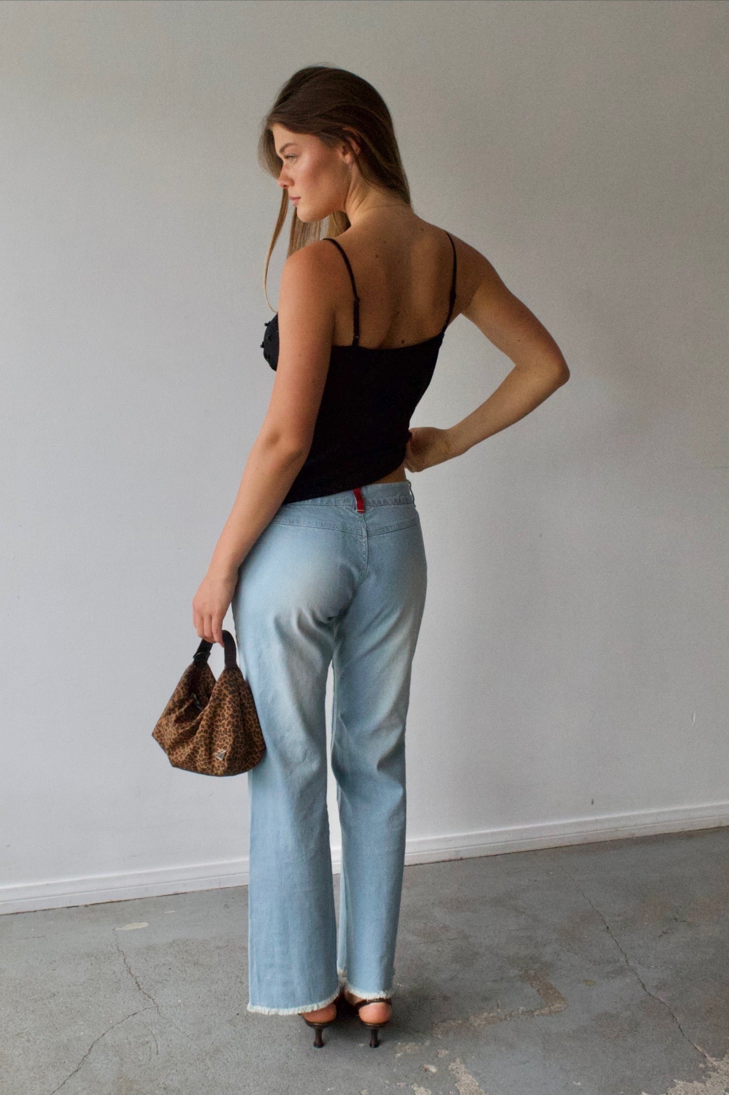 Cheetah Print Woven Jeans by Clio Petites