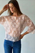 Saks 5th Avenue Pink Lace Top