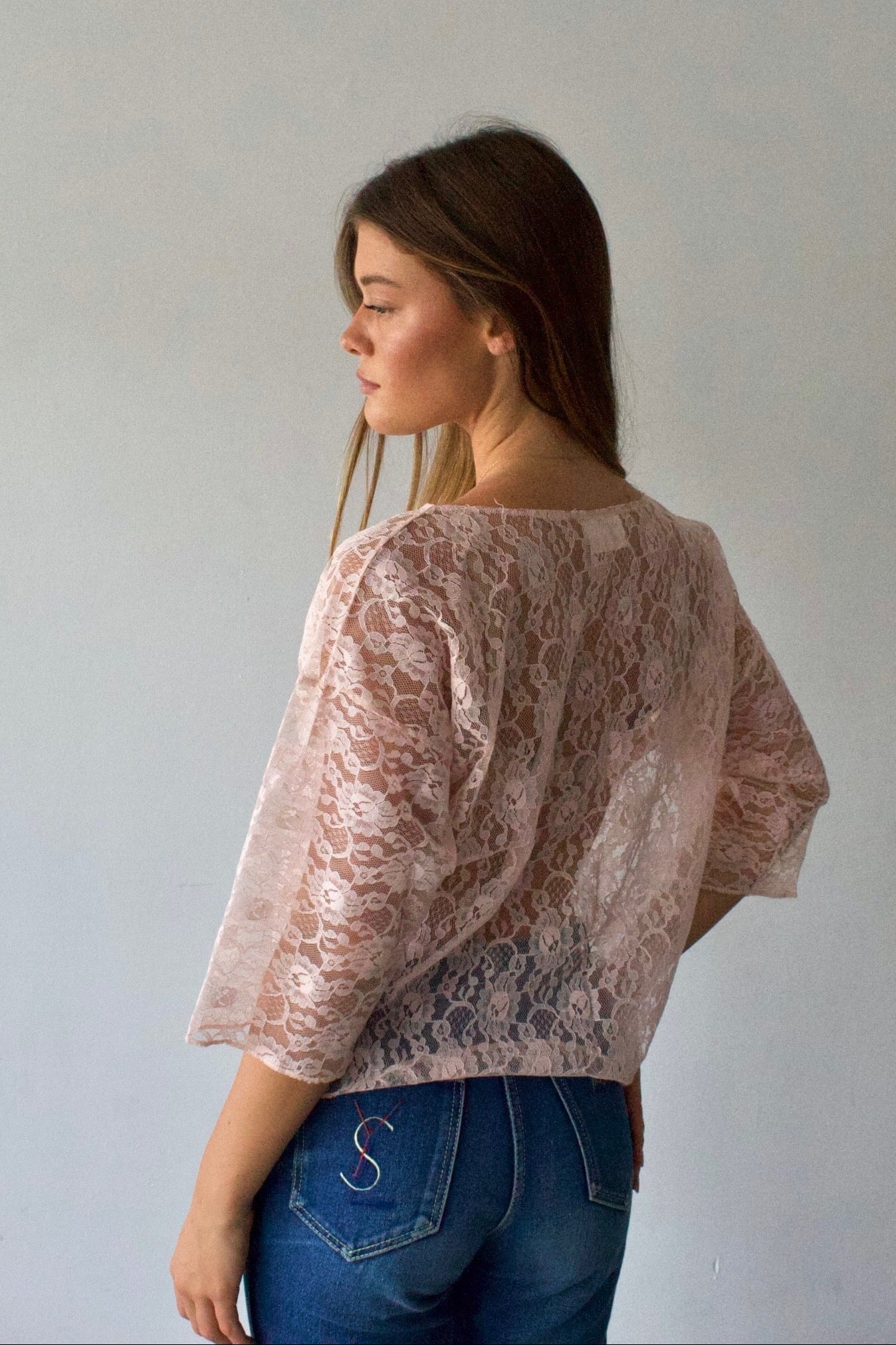 Saks 5th Avenue Pink Lace Top