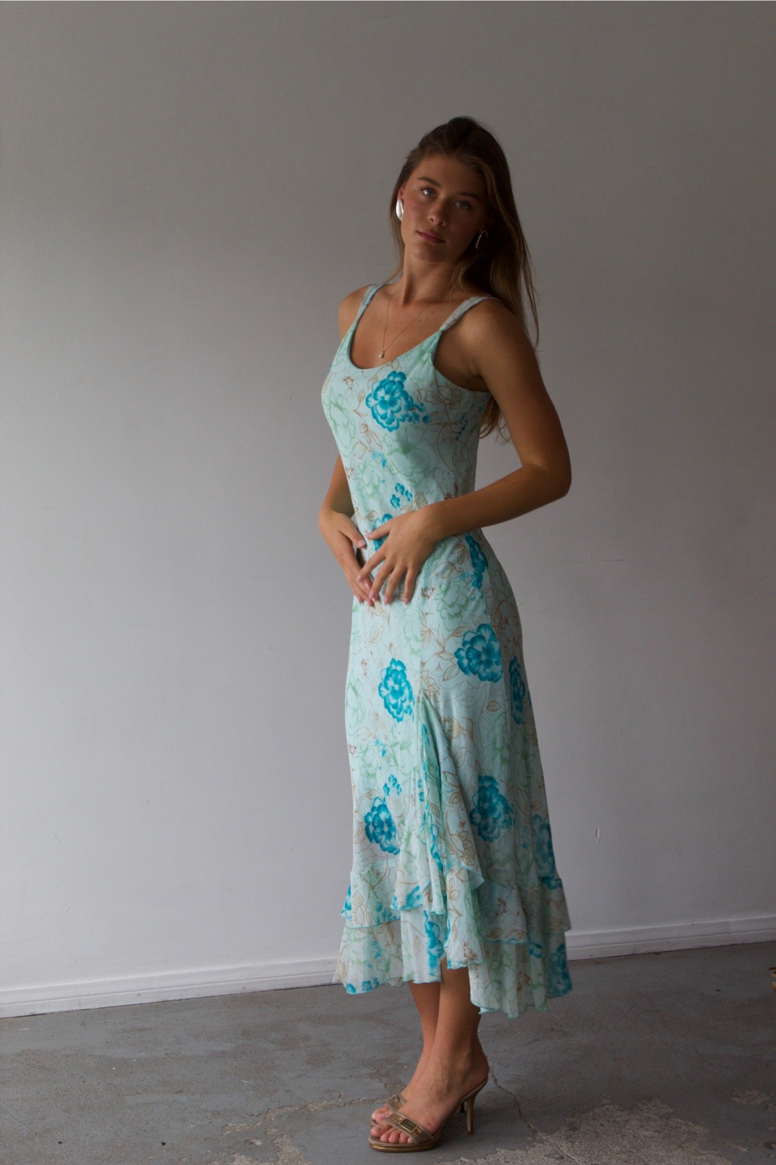 Blue Floral Dress by Emily D