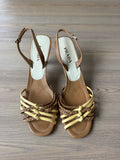 Prada Braided Strappy Slingback Heels (40.5)