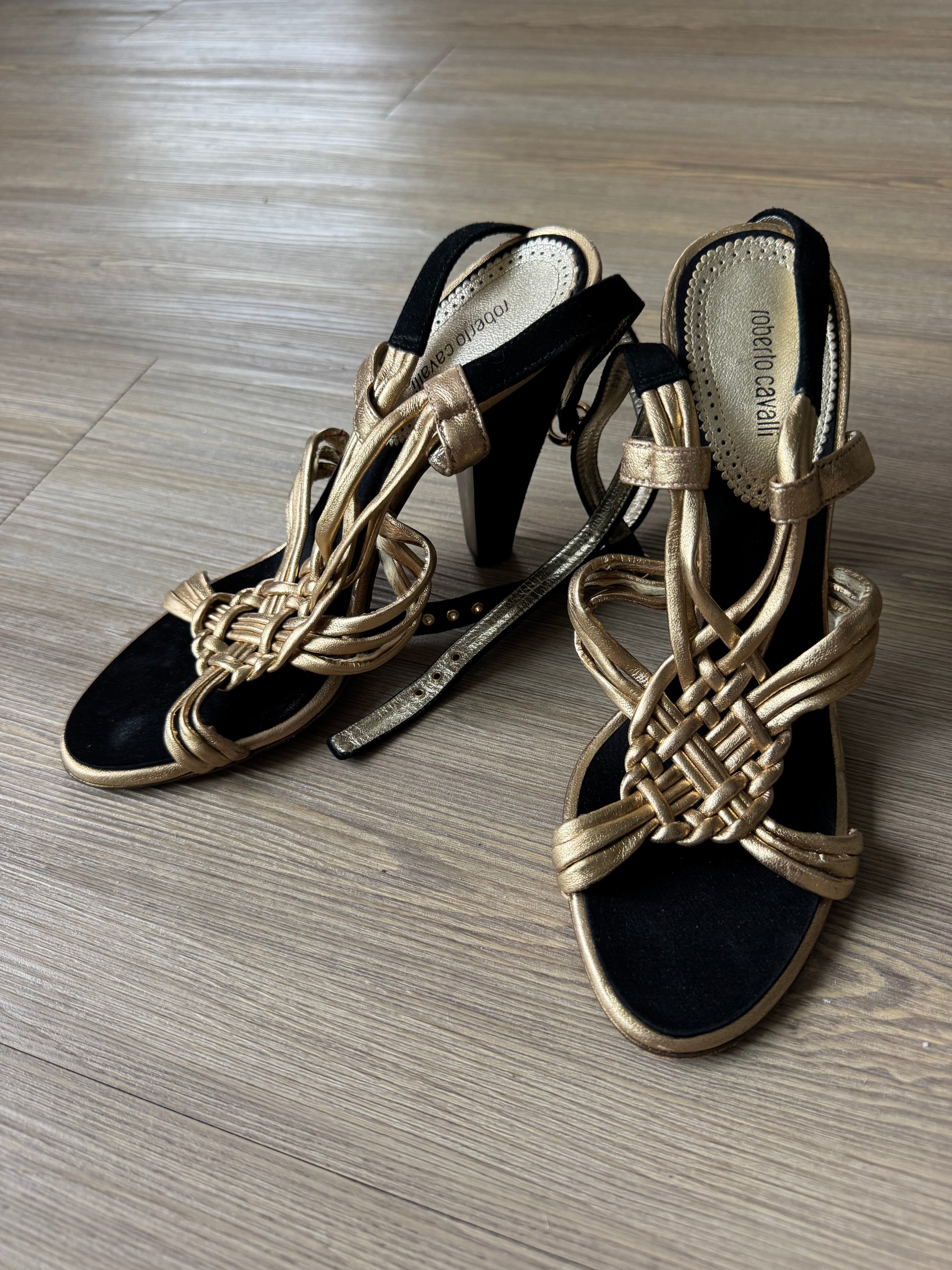 Roberto Cavalli Strappy Heels (37.5)