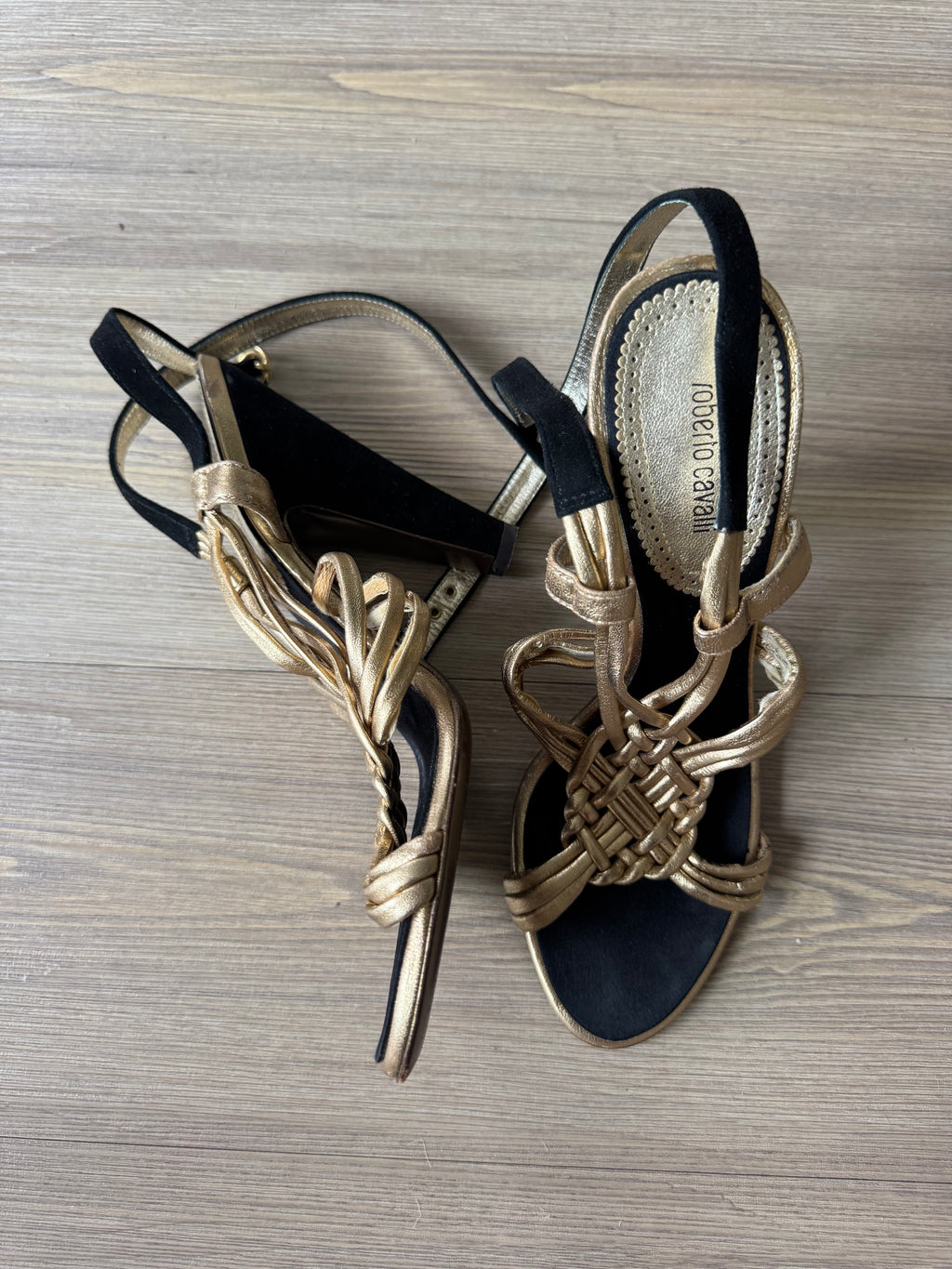 Roberto Cavalli Strappy Heels (37.5)